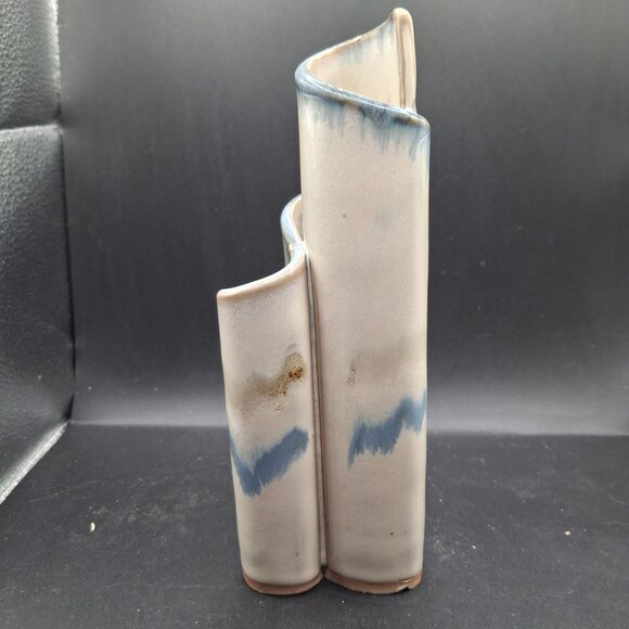 Vintage Bay Keramik Double Ribbon Swirl Ceramic Vase Pen Holder - Picture 4 of 6